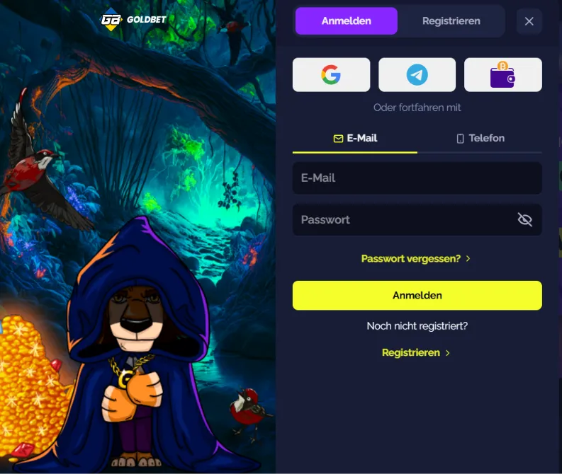 Login ins persönliche Konto